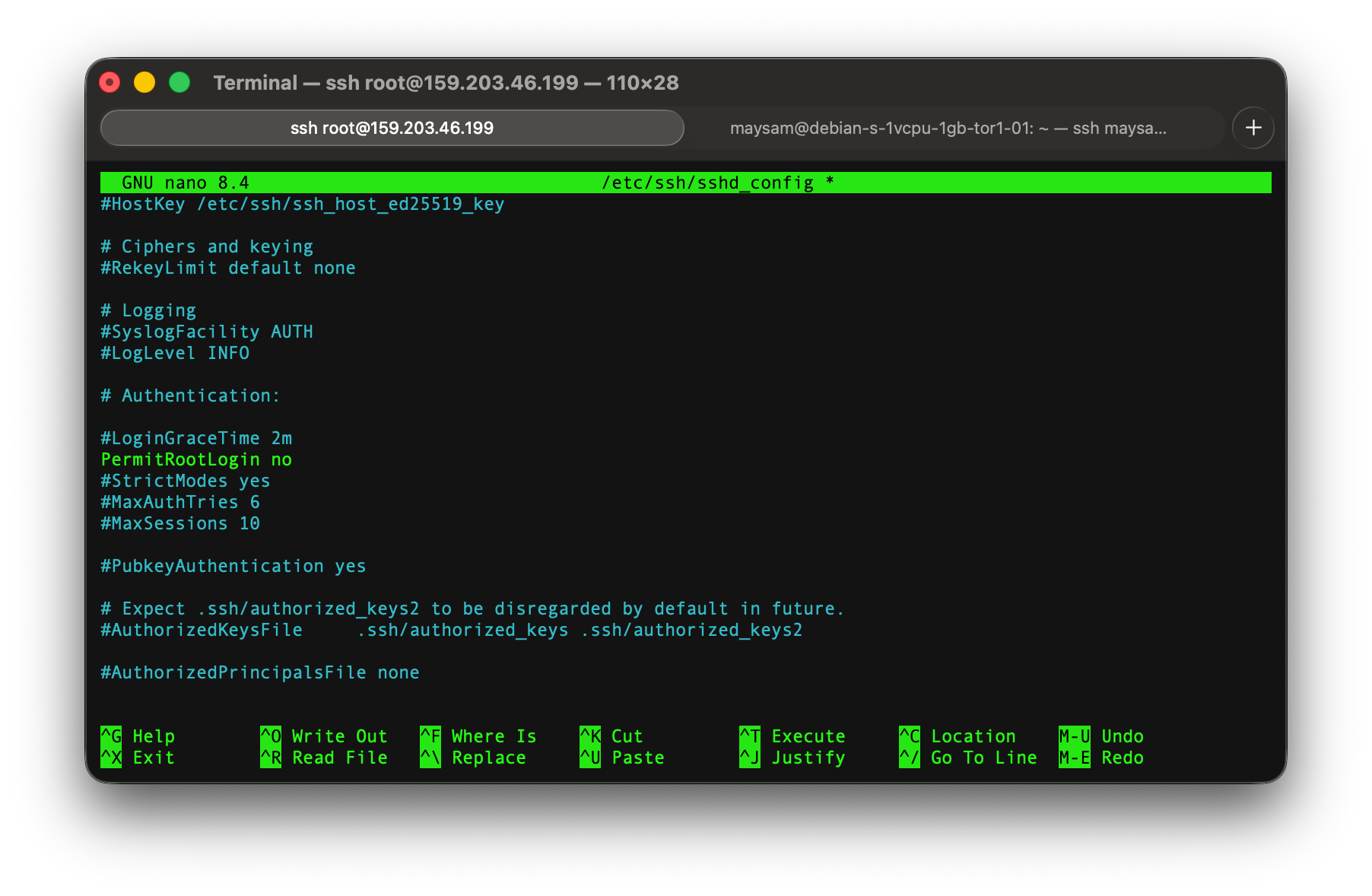 20 disable root login