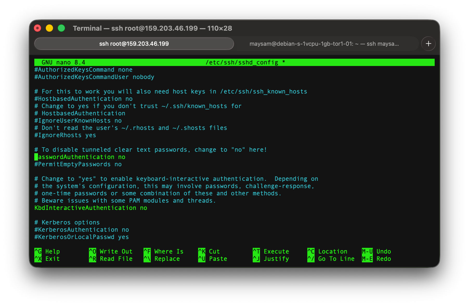 20 disable rootlogin 2