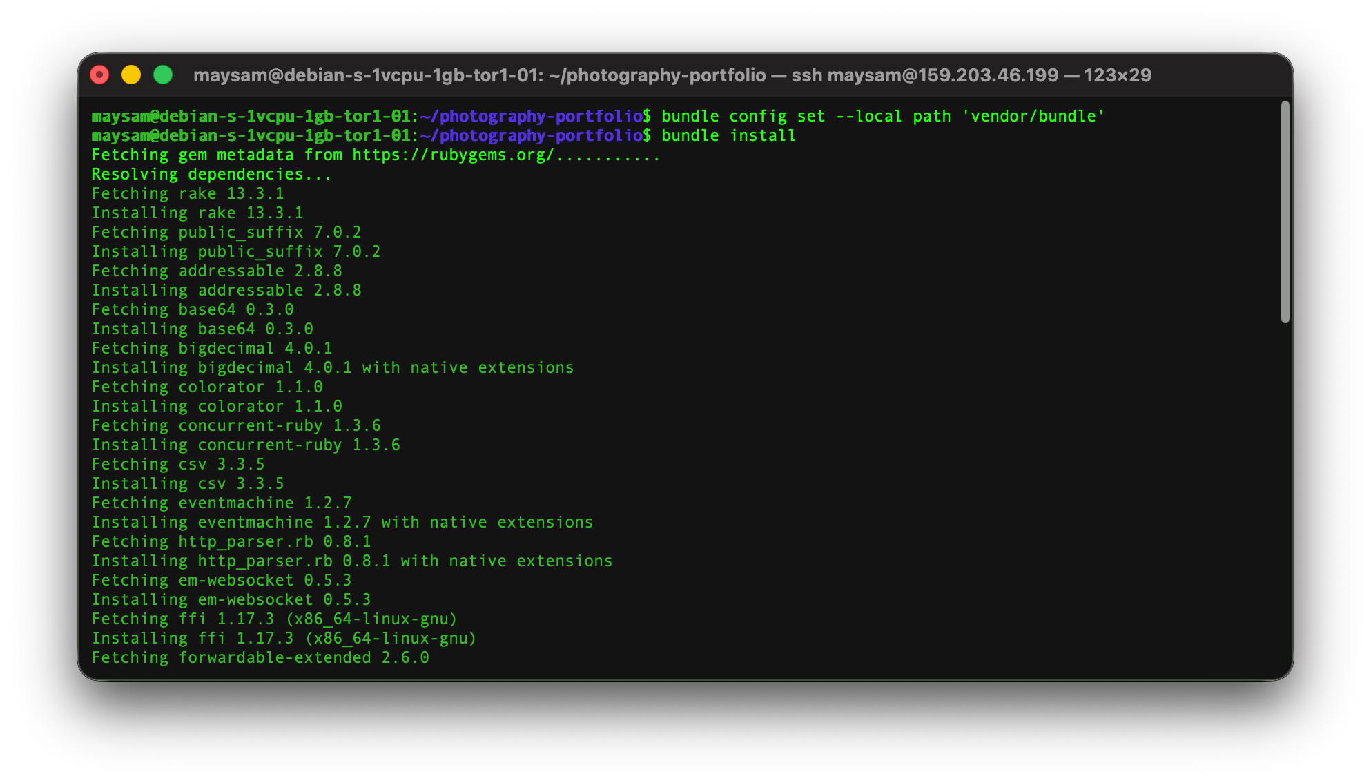 29 install gems 1
