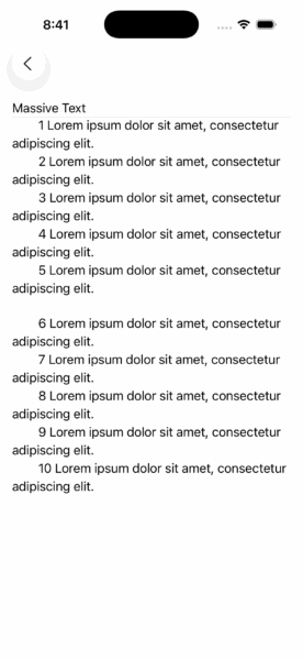 Lazy Text Rendering for large texts in SwiftUI Image 276x600